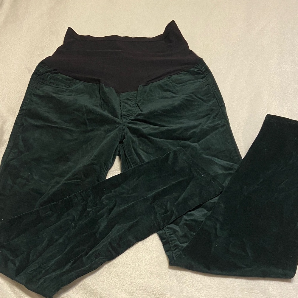 NWOT Kut from the Kloth Emerald Green Micro Corduroy Maternity Pants